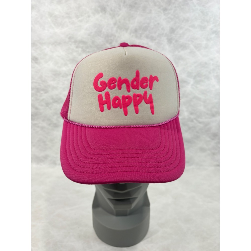 Gender Happy Pink White Mesh Trucker Hat Snapback OTTO Base Cap